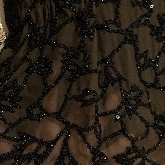 Beaded Designer Dries Von Noten silk long sleeve top with elastic waist - Picture 4 of 15